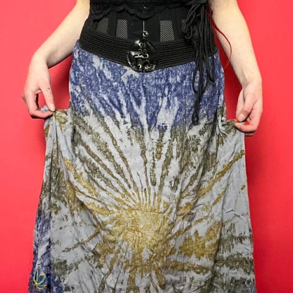shoreline / Hippy style tie dye corset maxi skirt​​​​​​​​​​​​​​